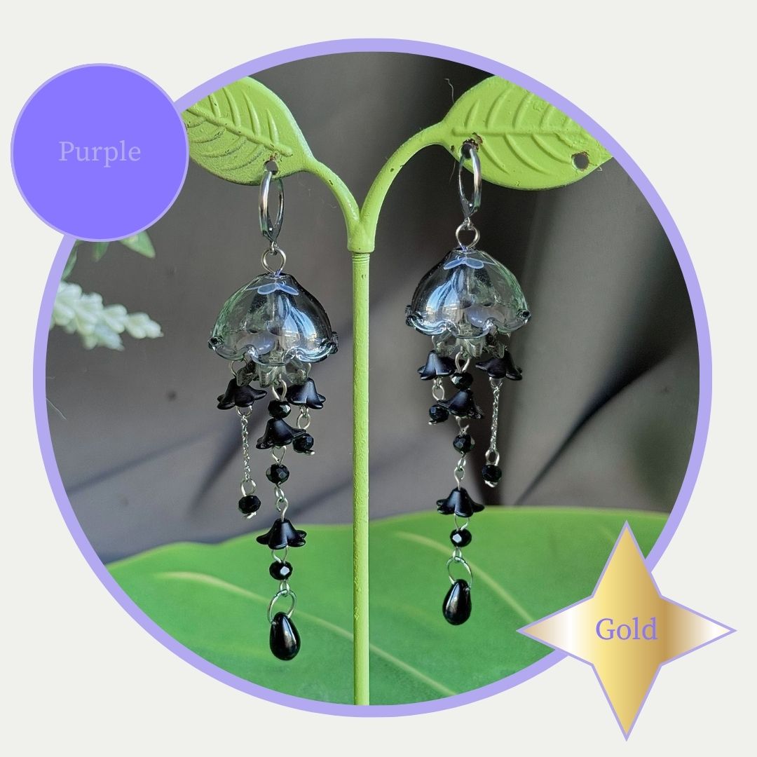 Customizable Steel Jellyfish Earrings Designs 7-8