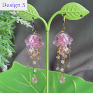 Customizable Steel Jellyfish Earrings Designs 1-6