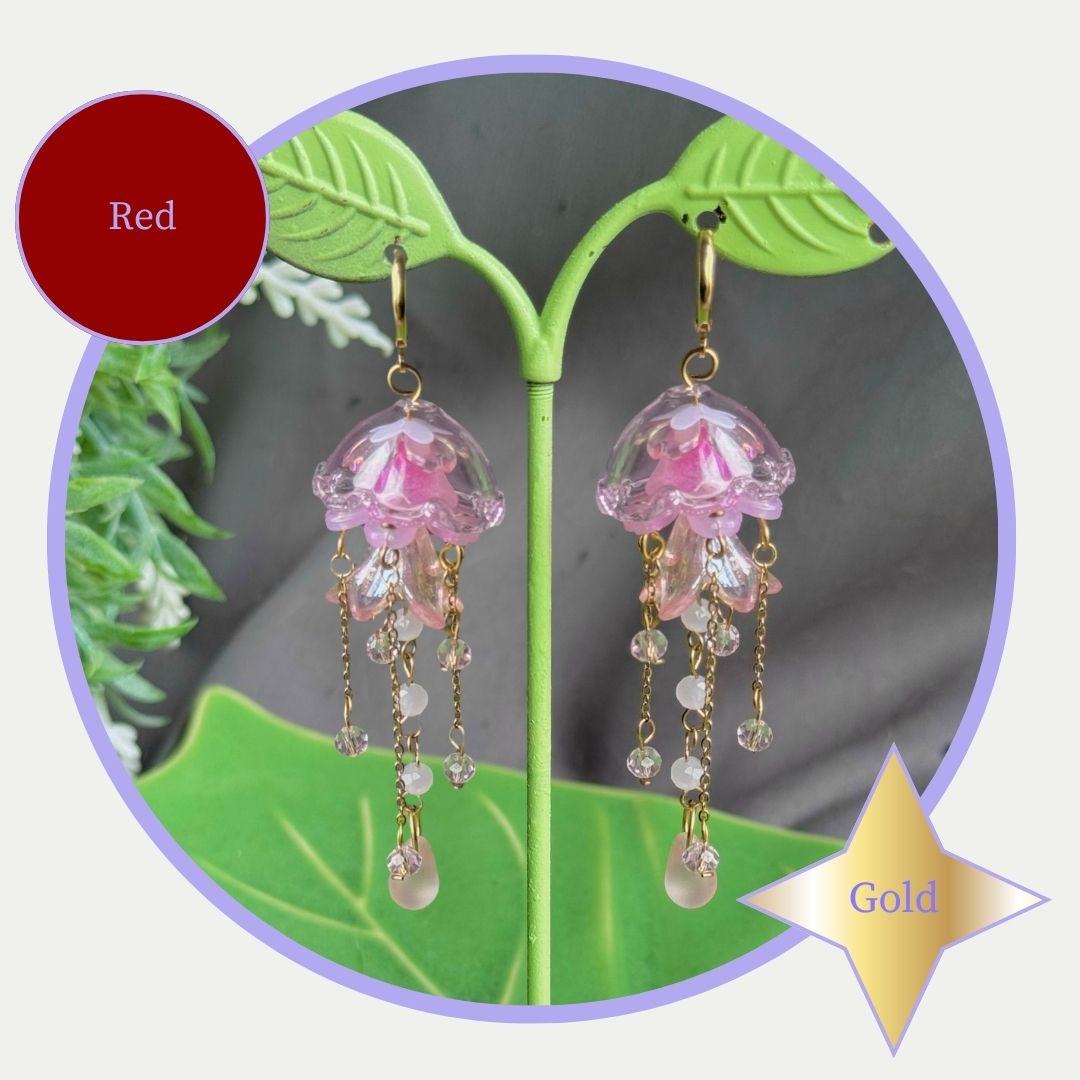 Customizable Steel Jellyfish Earrings Designs 1-6