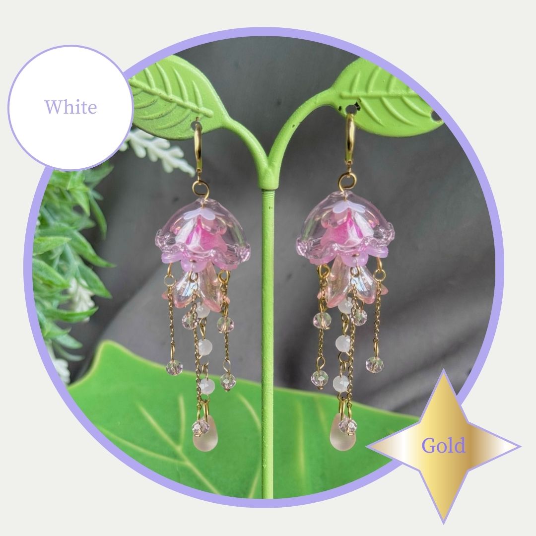 Customizable Steel Jellyfish Earrings Designs 1-6