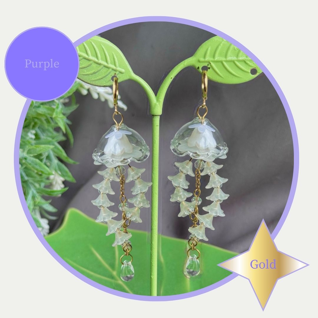 Customizable Steel Jellyfish Earrings Designs 1-6