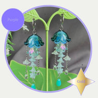 Customizable Steel Jellyfish Earrings Designs 1-6