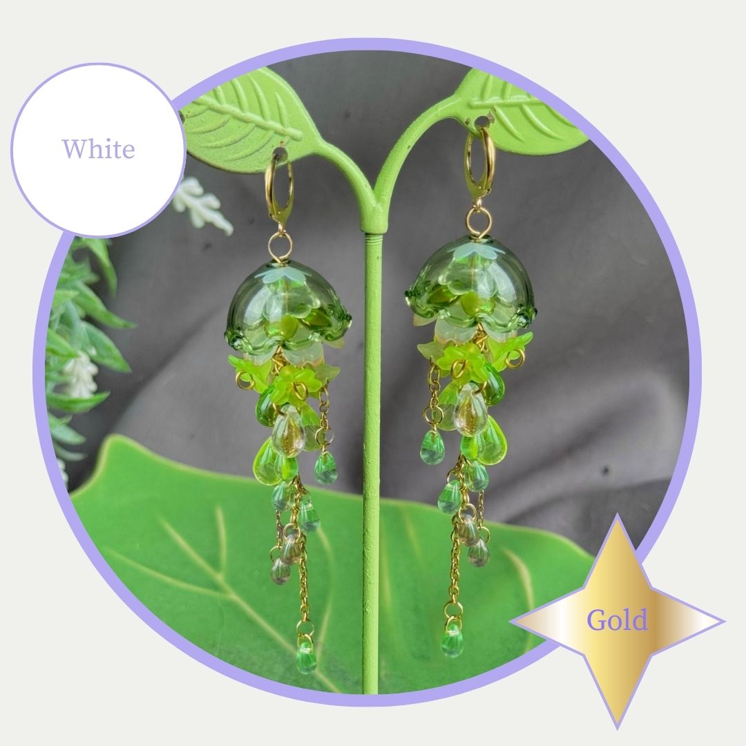 Customizable Steel Jellyfish Earrings Designs 1-6