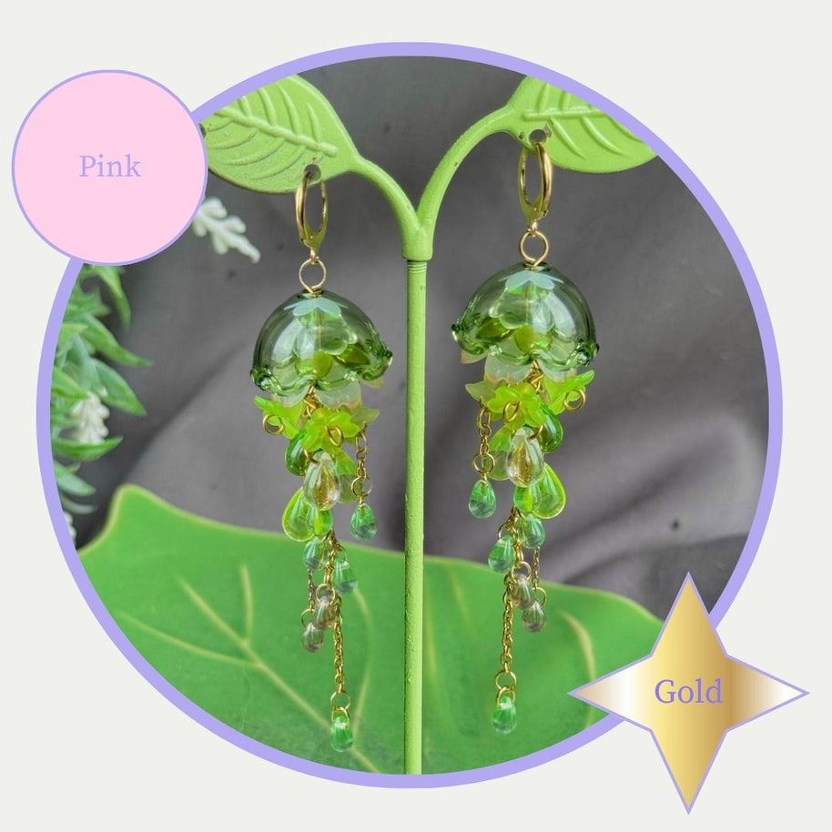 Customizable Steel Jellyfish Earrings Designs 1-6