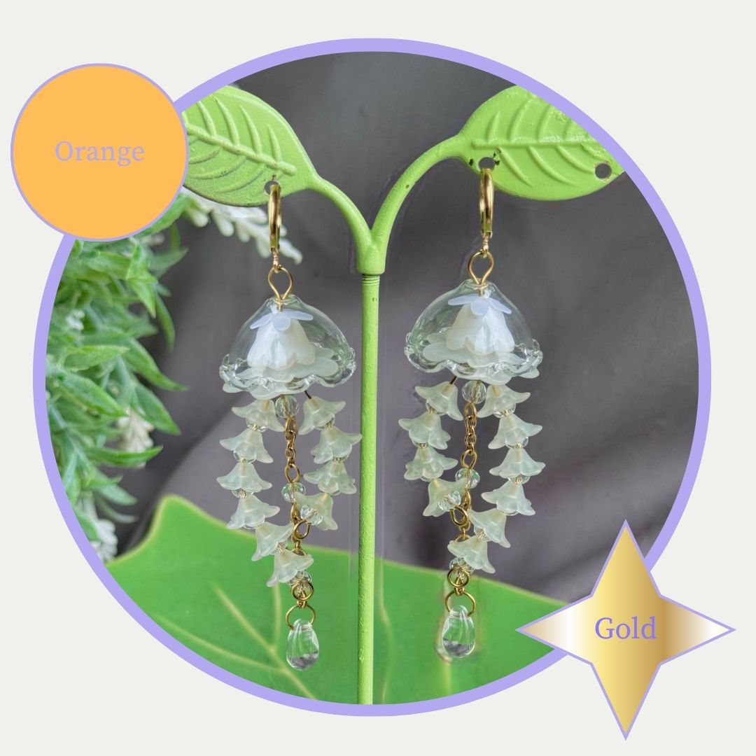 Customizable Steel Jellyfish Earrings Designs 1-6