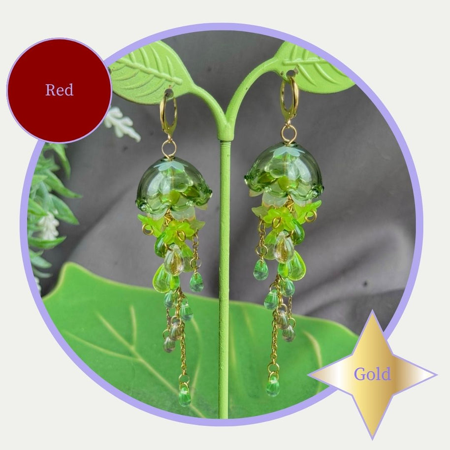 Customizable Steel Jellyfish Earrings Designs 1-6