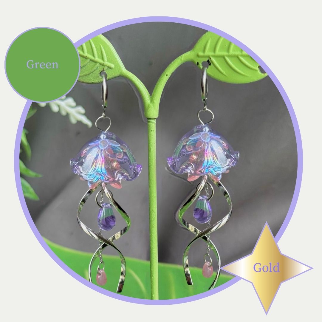 Customizable Steel Jellyfish Earrings Designs 1-6