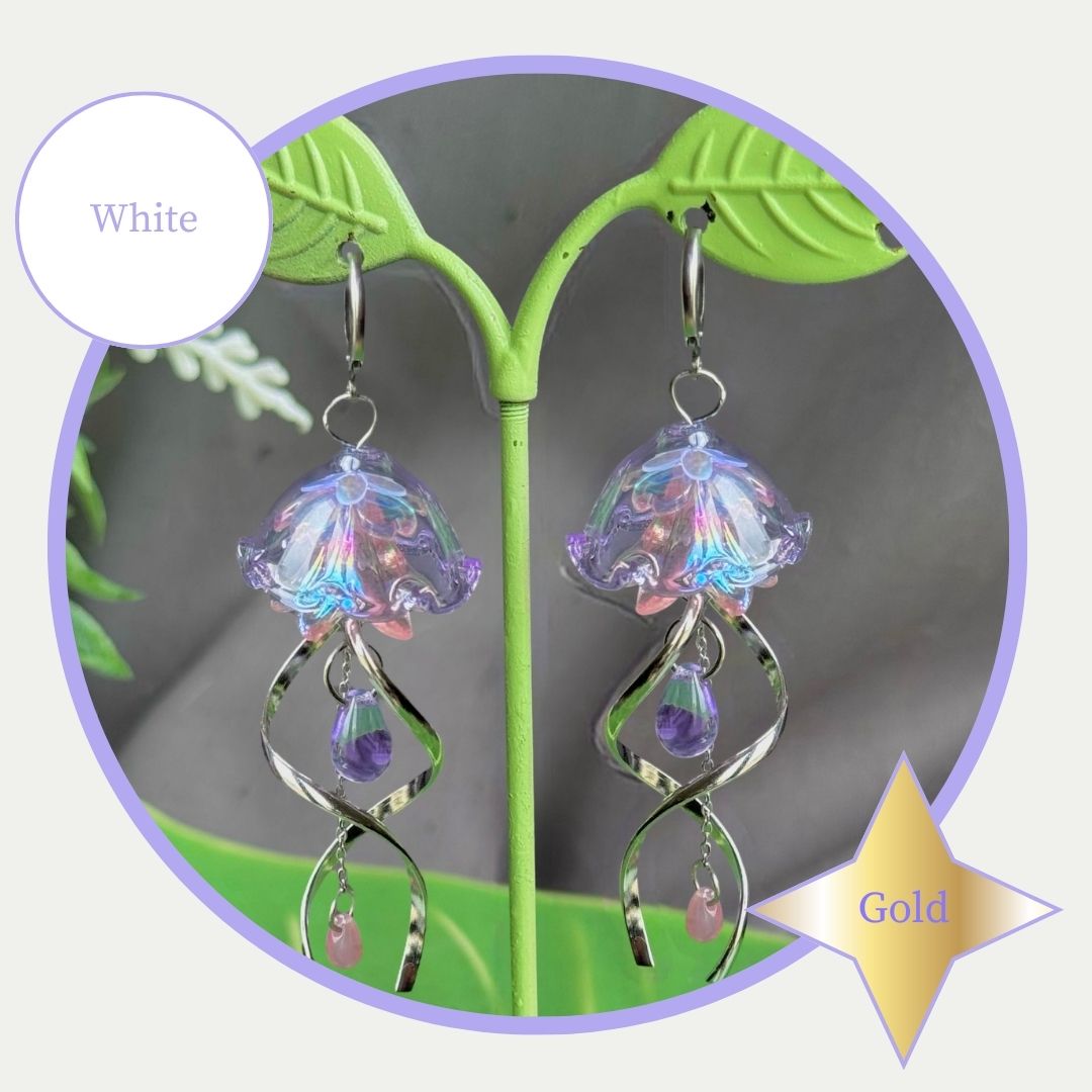 Customizable Steel Jellyfish Earrings Designs 1-6