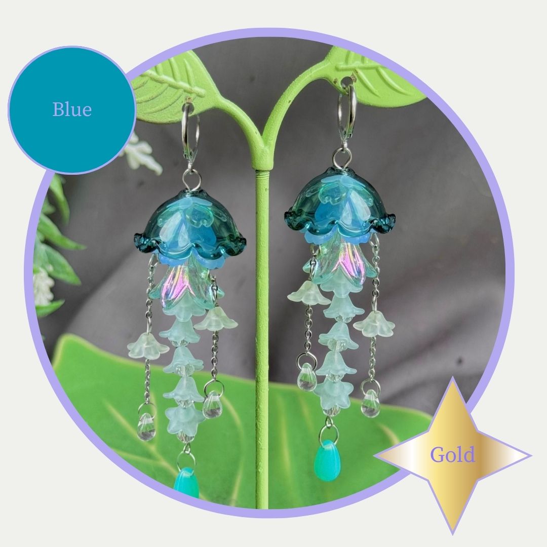 Customizable Steel Jellyfish Earrings Designs 1-6
