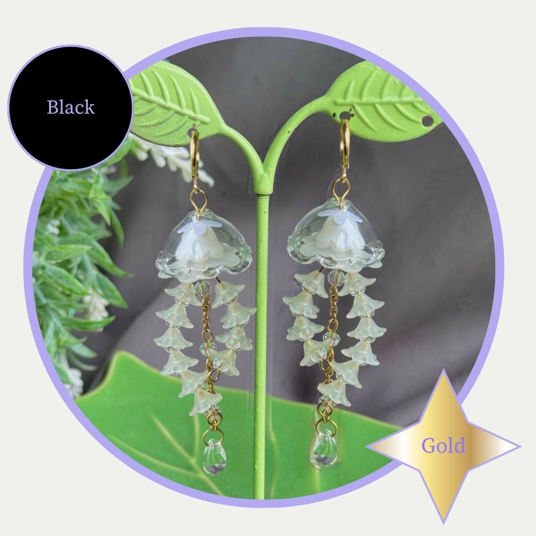 Customizable Steel Jellyfish Earrings Designs 1-6