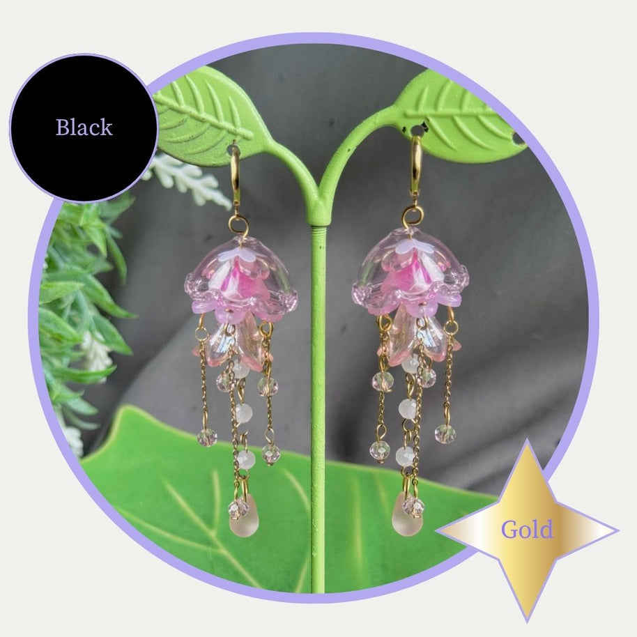 Customizable Steel Jellyfish Earrings Designs 1-6