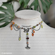 Silver or Golden Stainless Steel Ginkgo Necklace
