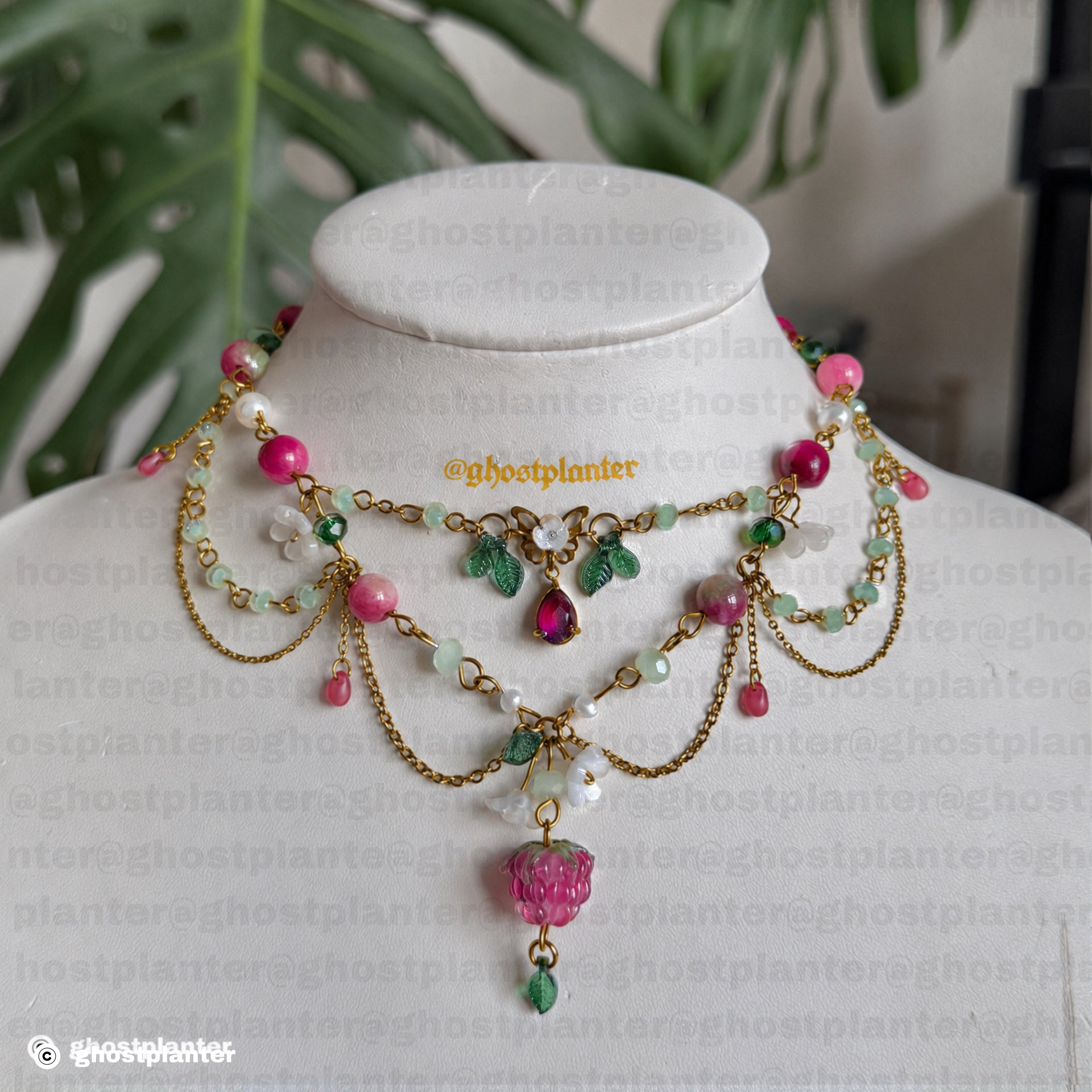 Golden or Silver Stainless Steel Raspberry Necklace
