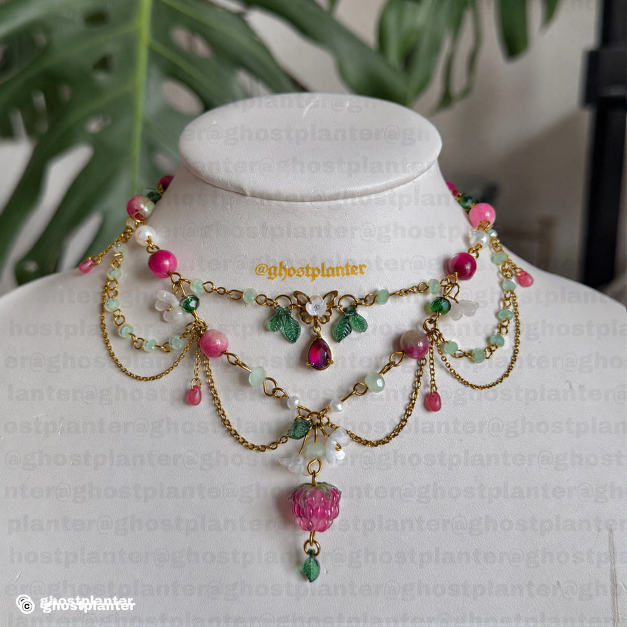 Golden or Silver Stainless Steel Raspberry Necklace