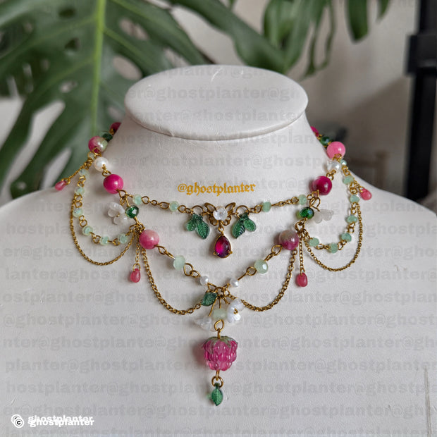Golden or Silver Stainless Steel Raspberry Necklace