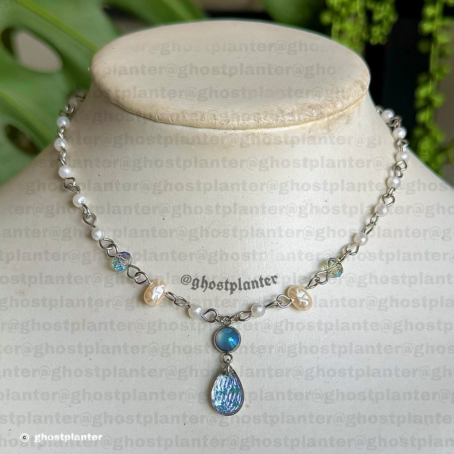 Golden or Silver Steel Mermaid Drop Layering Necklaces