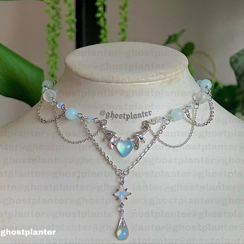 Golden or Silver Steel Melina Necklace