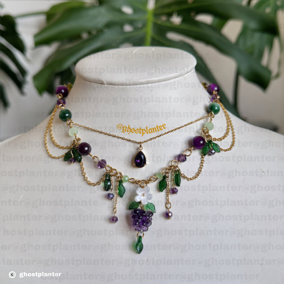 Golden or Silver Stainless Steel Blackberry Necklace