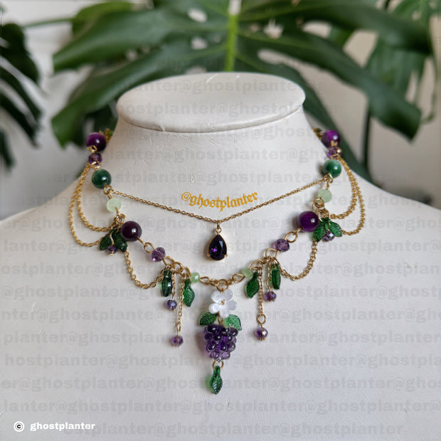 Golden or Silver Stainless Steel Blackberry Necklace