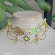 Golden Steel Spring Fairy Princess Necklace