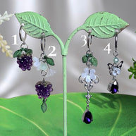 Golden or Silver  Stainless Steel Blackberry Earrings (1pcs)