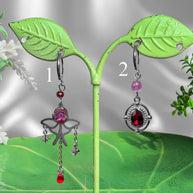 Silver or Golden Stainless Steel Autumn Witch Earrings 1pcs