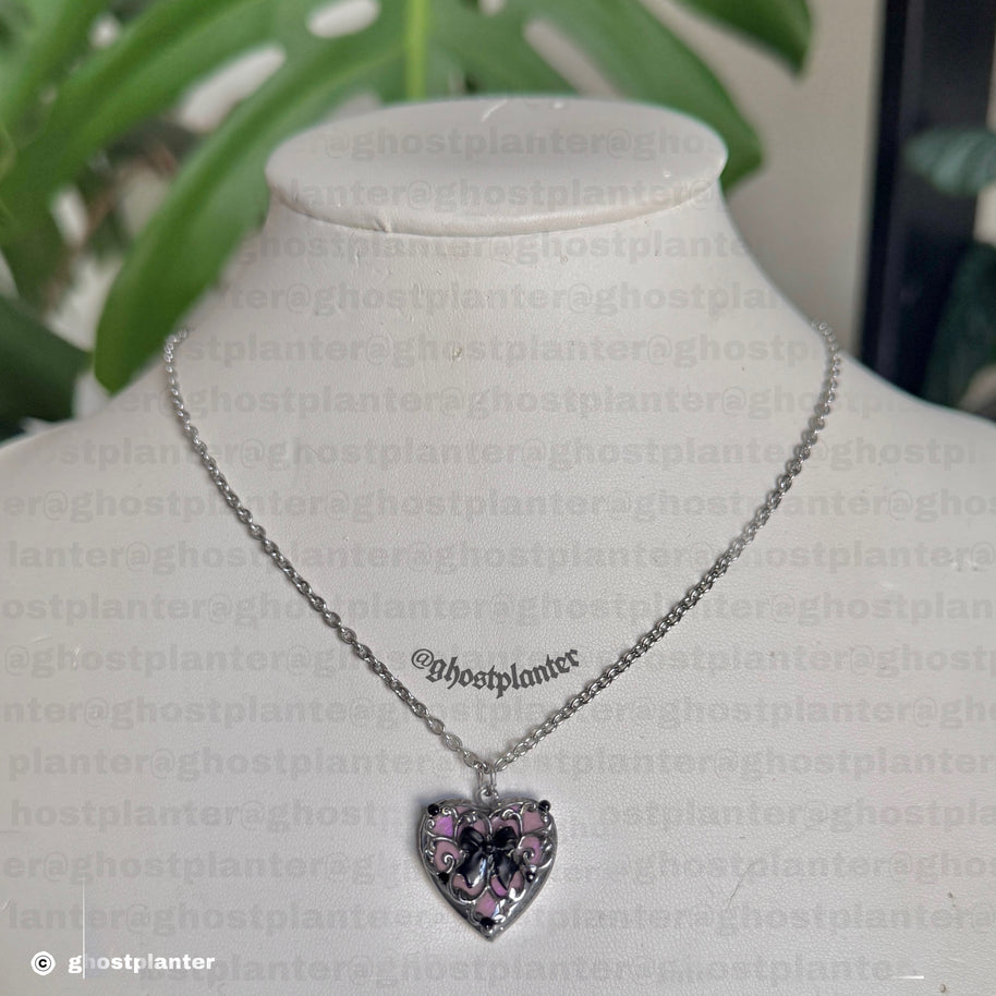 Silver Stainless Steel Goth Locket Necklaces