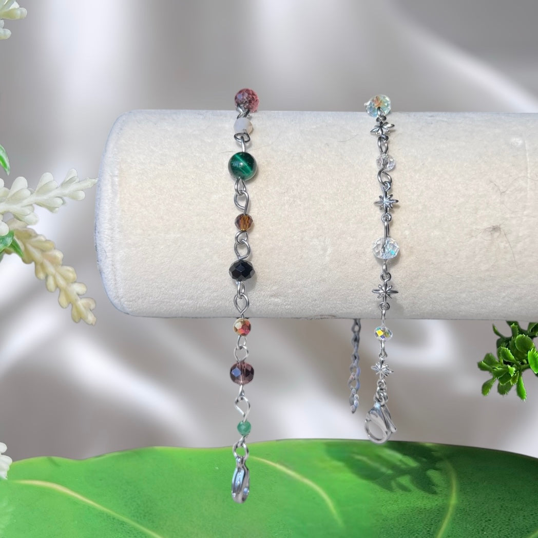 Silver or Golden Stainless Steel Edward & Jacob Bracelet