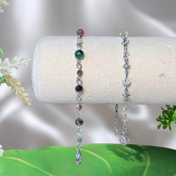 Silver or Golden Stainless Steel Edward & Jacob Bracelet