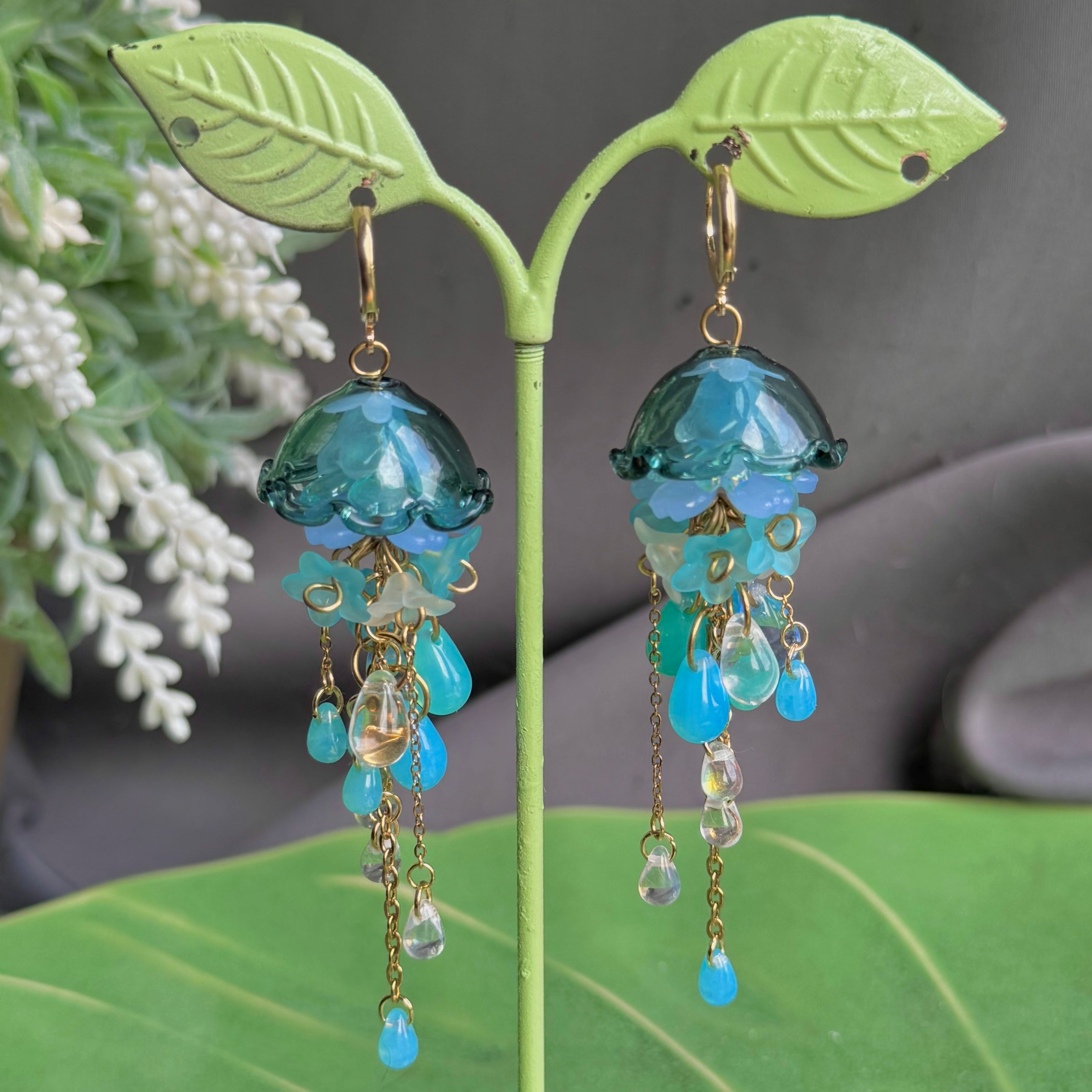 Customizable Steel Jellyfish Earrings Designs 1-6