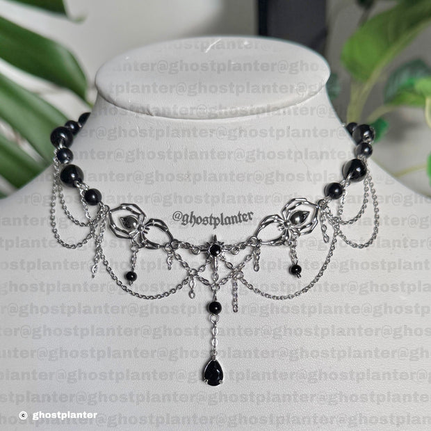 Silver Stainless Steel Occult Necklace