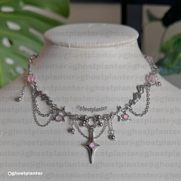 Silver Stainless Steel Jimin Necklace