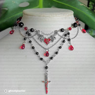 Golden or Silver Steel Satan Loves Me Necklace