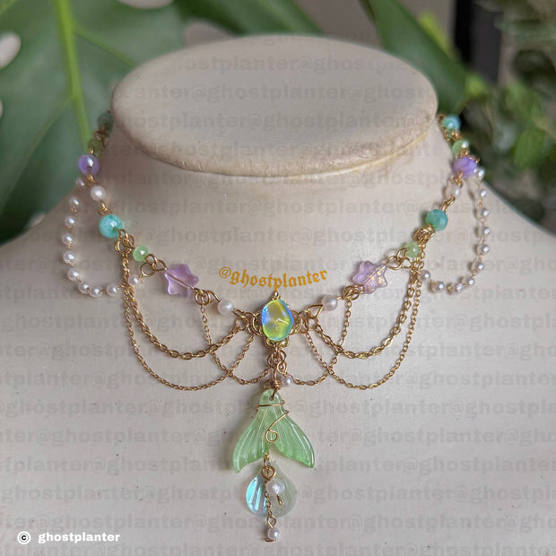 Golden or Silver Stainless Steel With or W/O Top Layer Little Mermaid Necklace