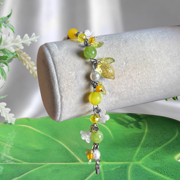 Silver or Golden Stainless Steel Lemon Bracelet