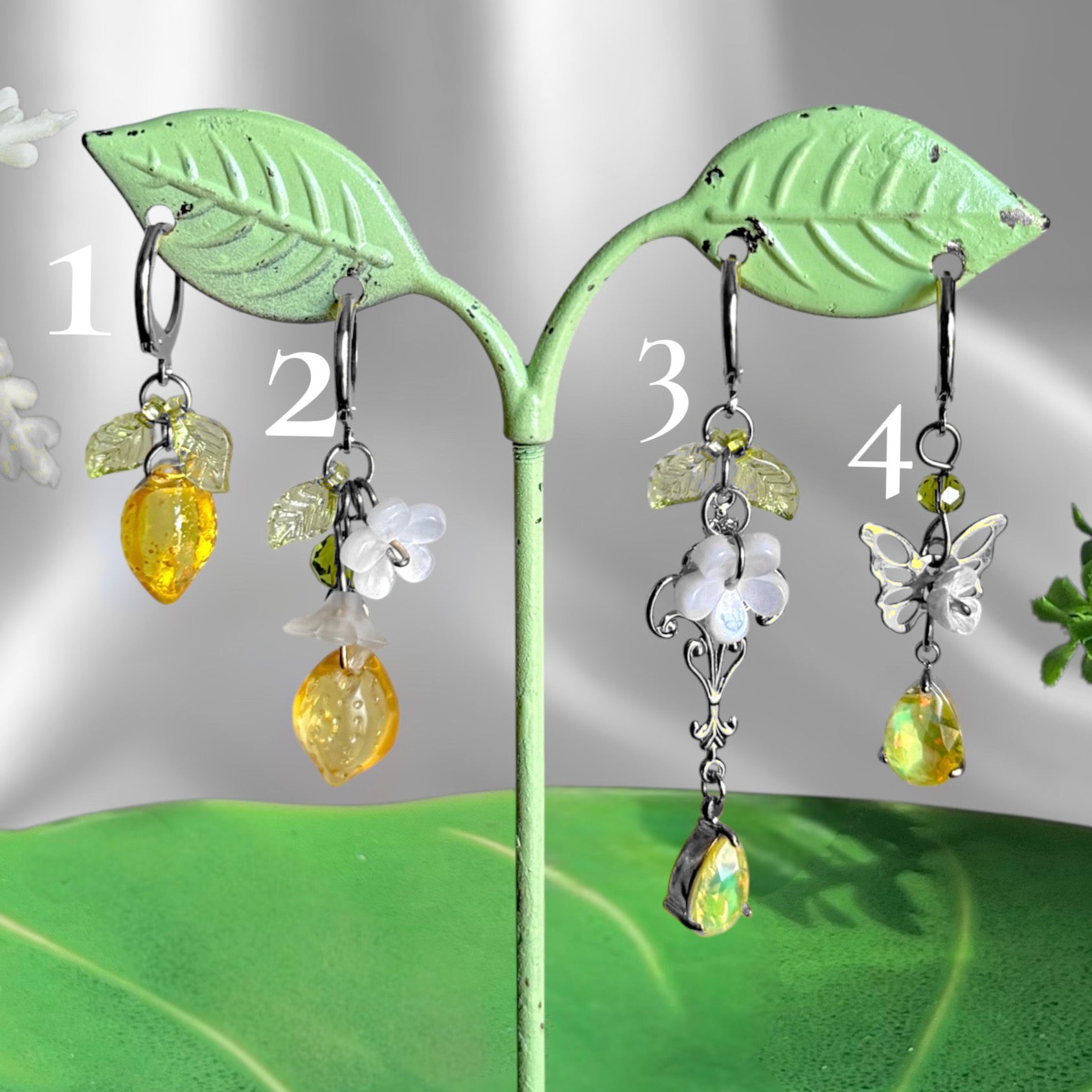 Silver or Golden Stainless Steel Lemon Earrings  (1pcs)