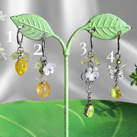 Silver or Golden Stainless Steel Lemon Earrings  (1pcs)