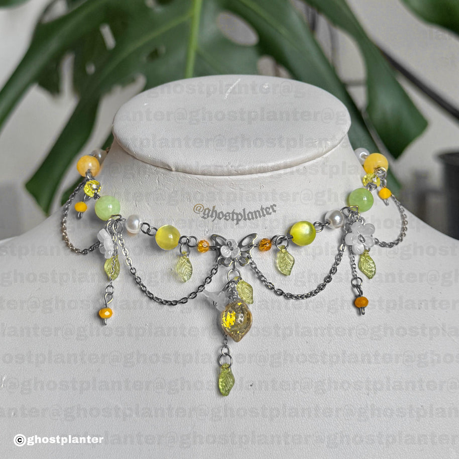 Silver or Golden Stainless Steel Lemon Necklace