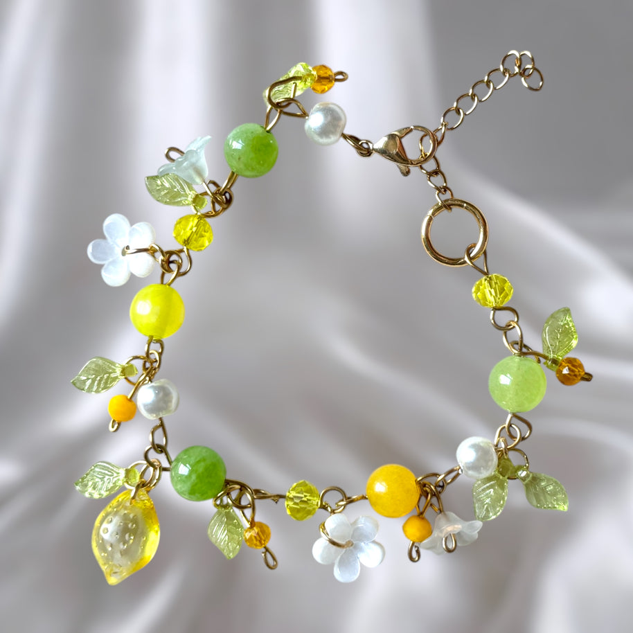 Silver or Golden Stainless Steel Lemon Bracelet