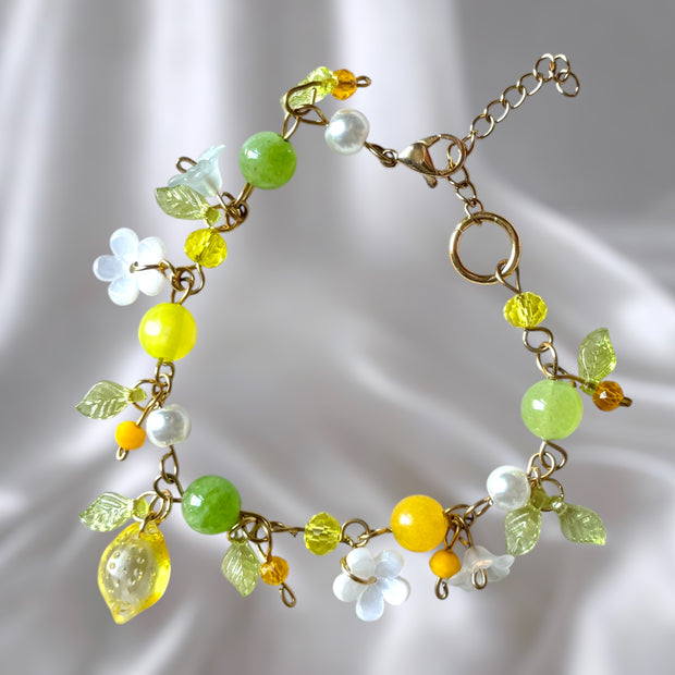 Silver or Golden Stainless Steel Lemon Bracelet