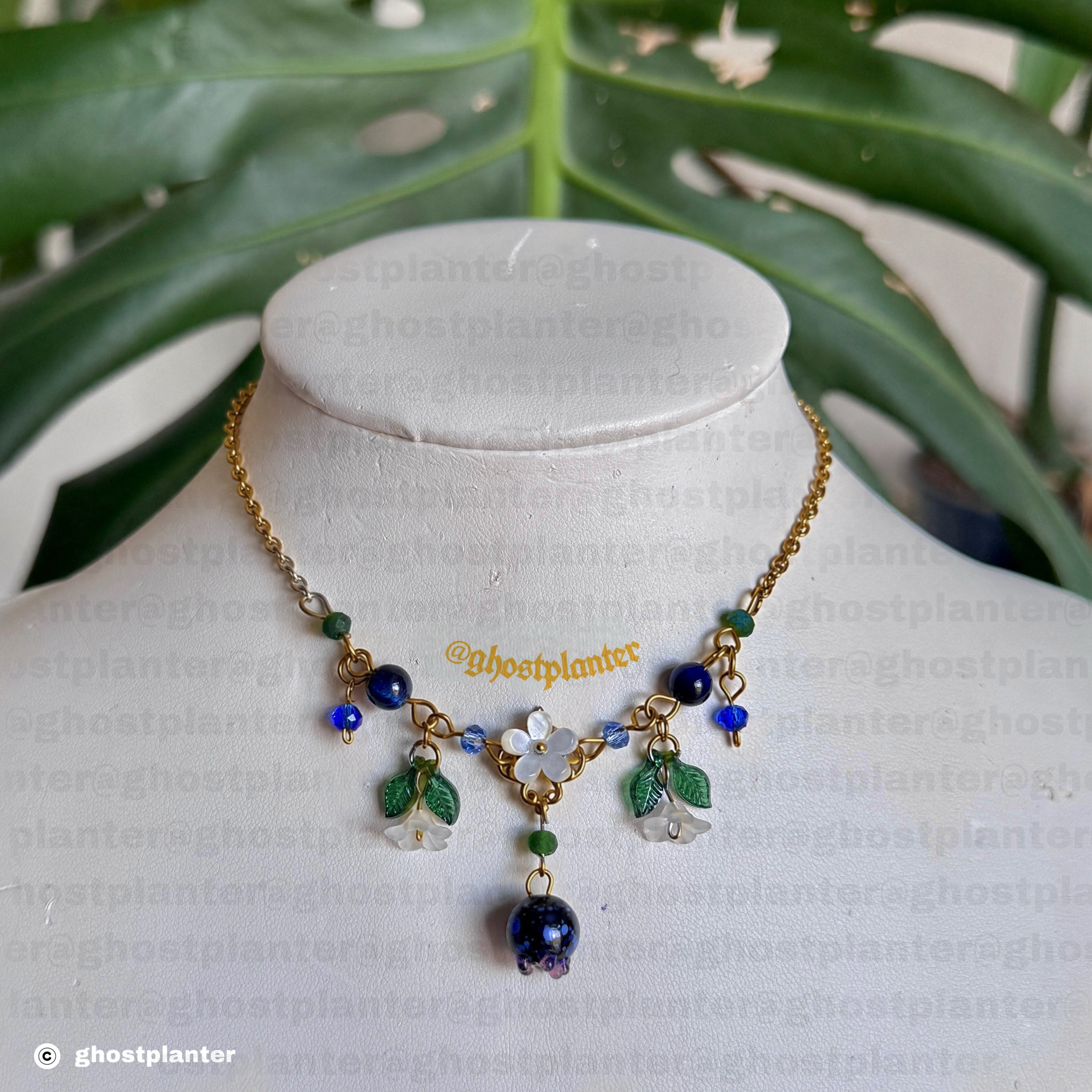 Golden or Silver Stainless Steel Blueberry Blossom Necklace