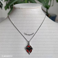 Silver Stainless Steel Simple Vampire Necklace