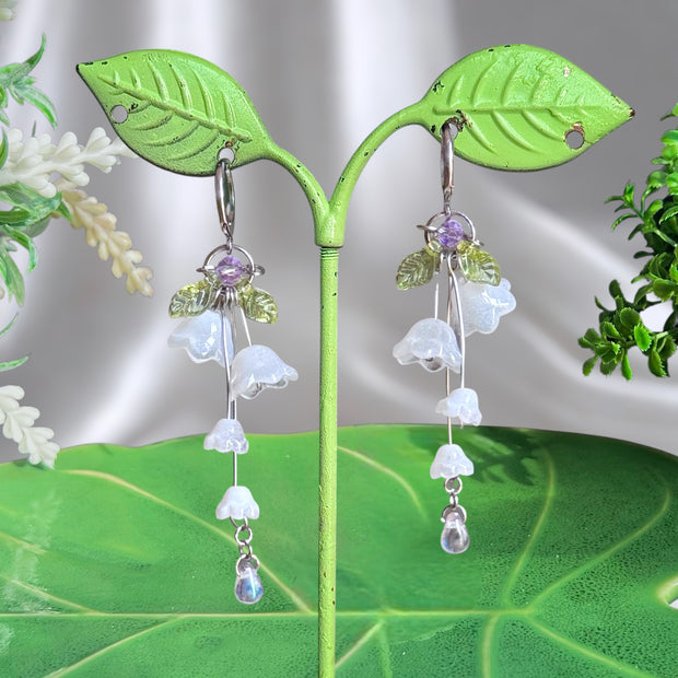 Golden or Silver Stainless Steel Lily of the Valley Earrings
