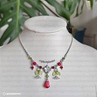 Golden or Silver Stainless Steel Pomegranate Blossom Necklace