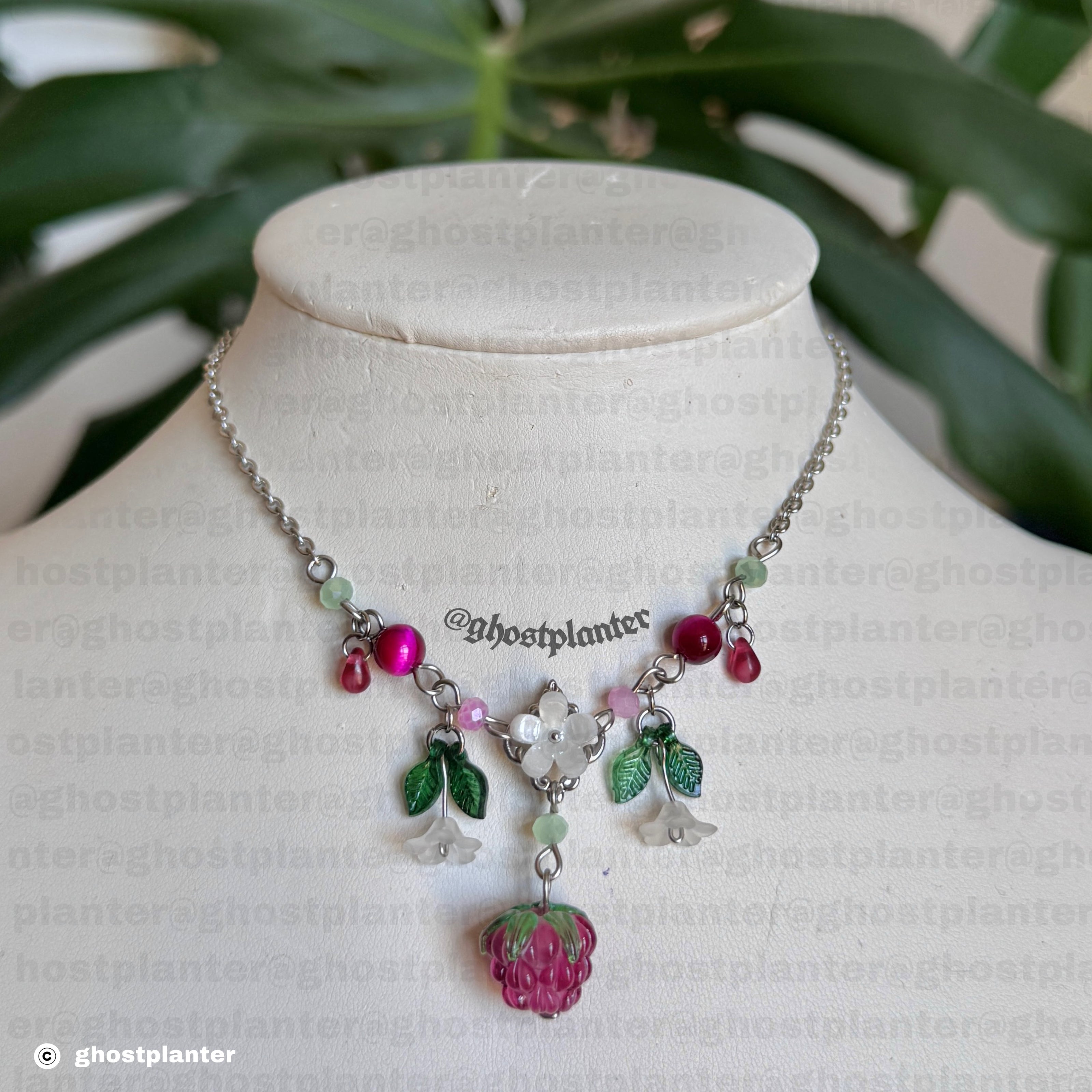 Golden or Silver Stainless Steel Raspberry Blossom Necklace