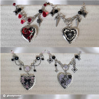 Silver Stainless Steel Goth Locket Necklaces