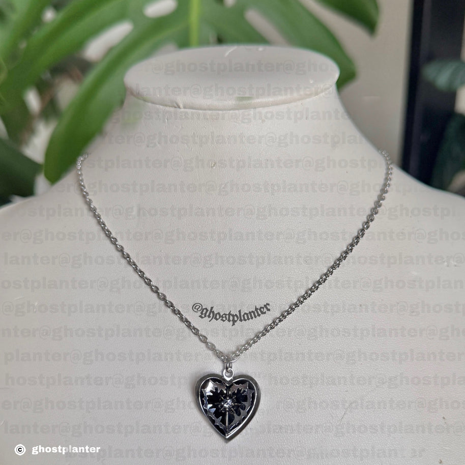 Silver Stainless Steel Goth Locket Necklaces