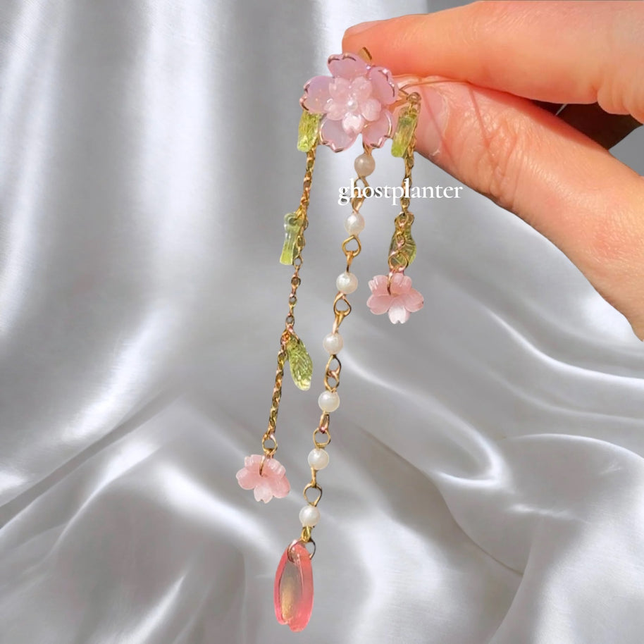 Golden Steel Sakura Bloom Hair Pin