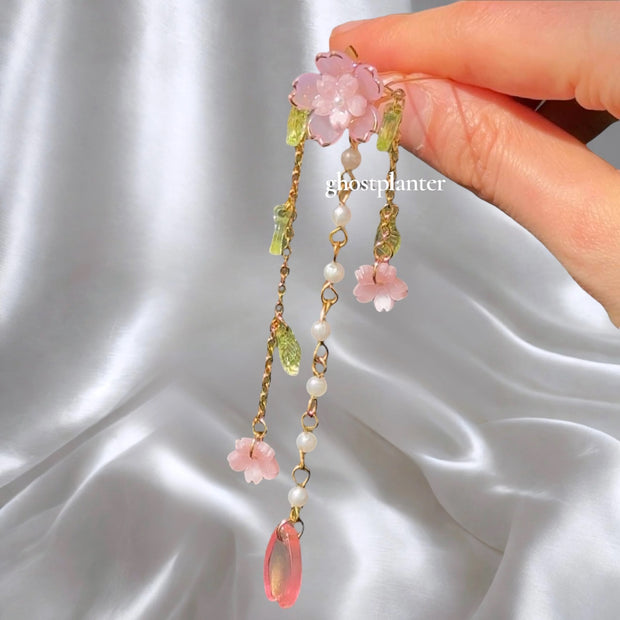 Golden Steel Sakura Bloom Hair Pin