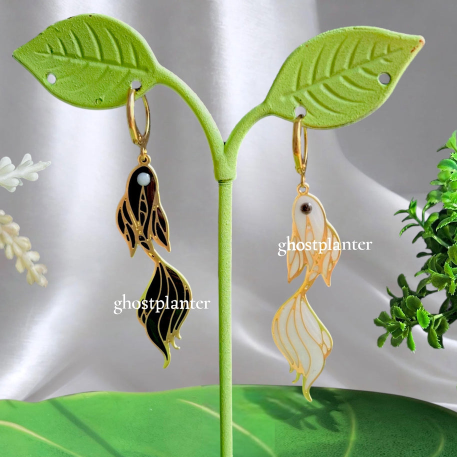 Gold Steel Suguru and Satoru Earrings